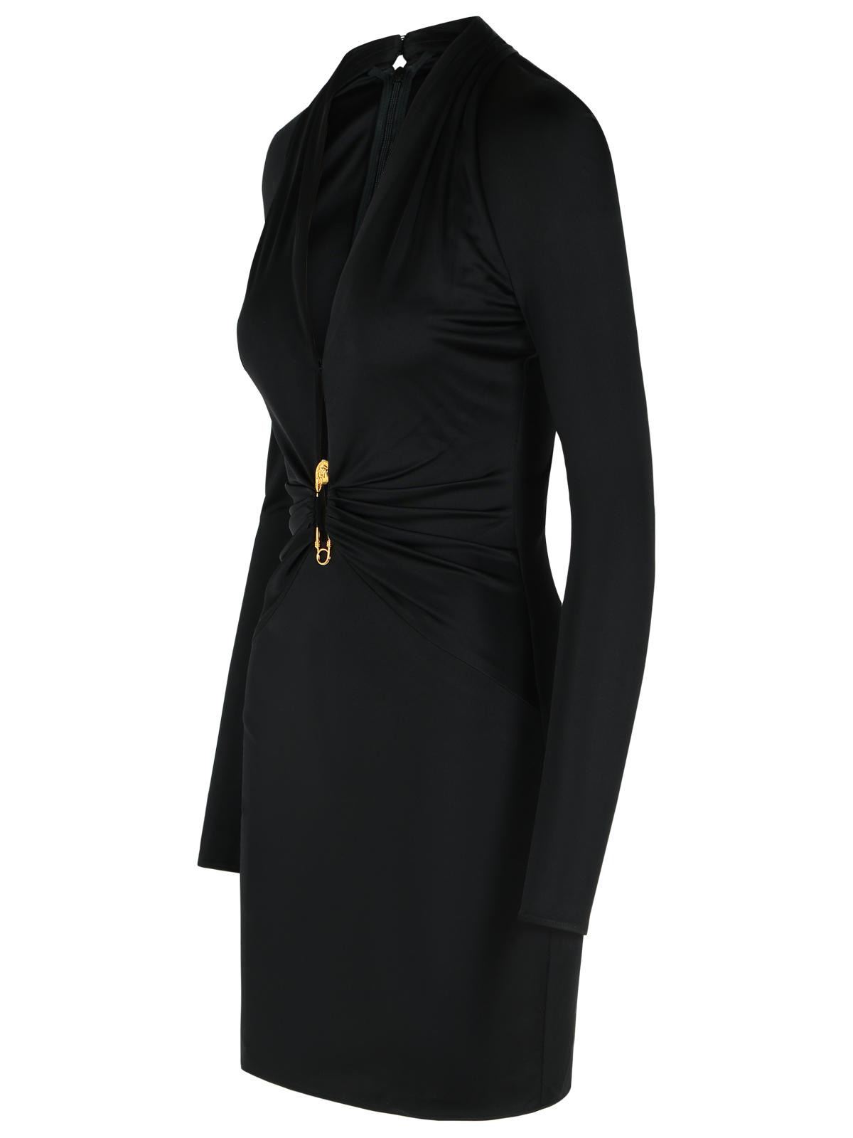 Versace Black Viscose Dress Women - 2