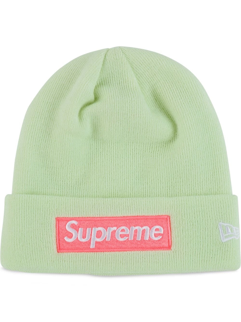 knitted logo front beanie - 1