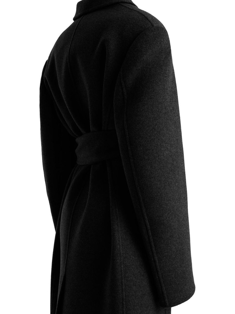 Belted collared coat 5