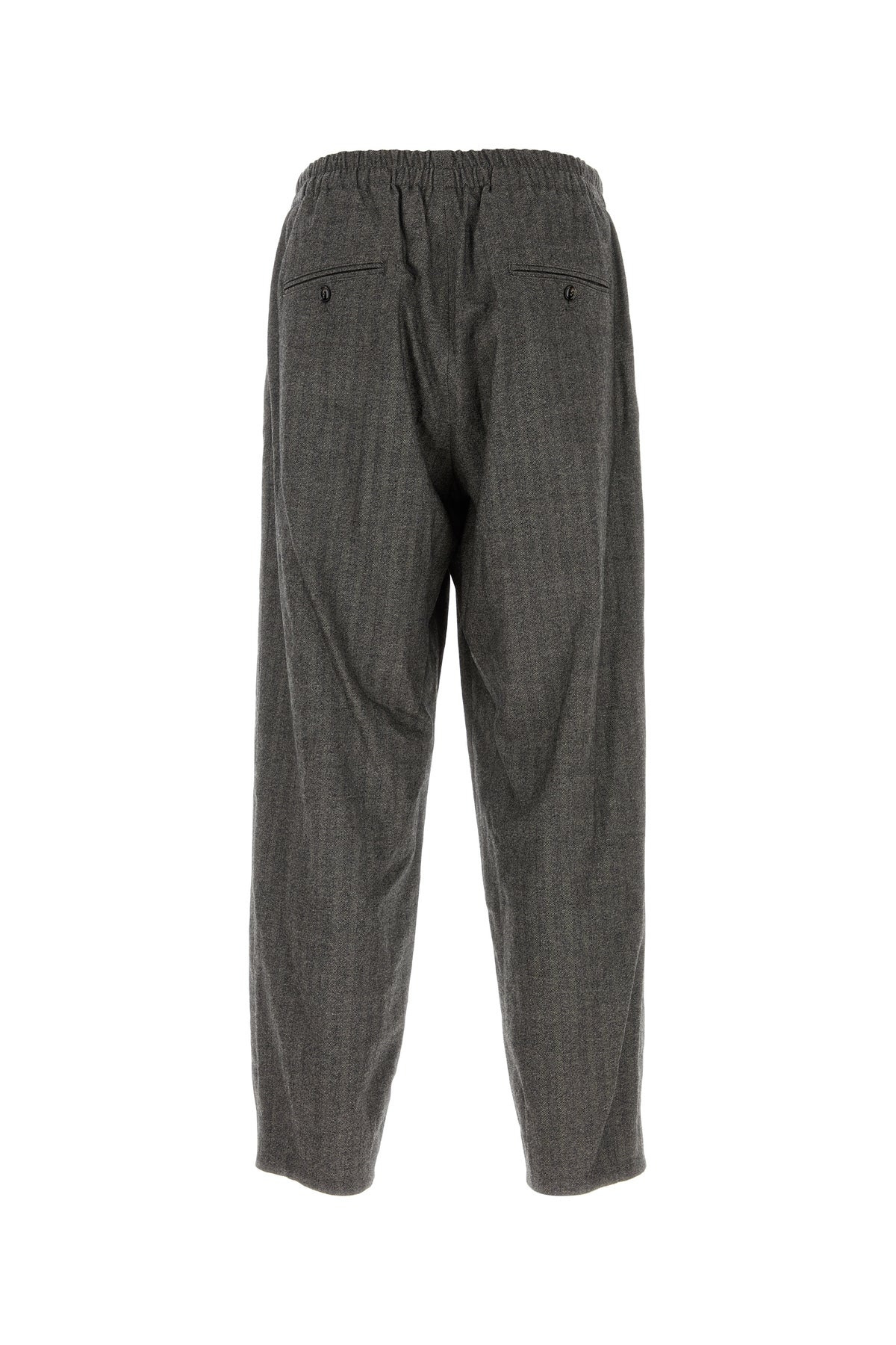 Dark grey stretch wool blend pant - 2