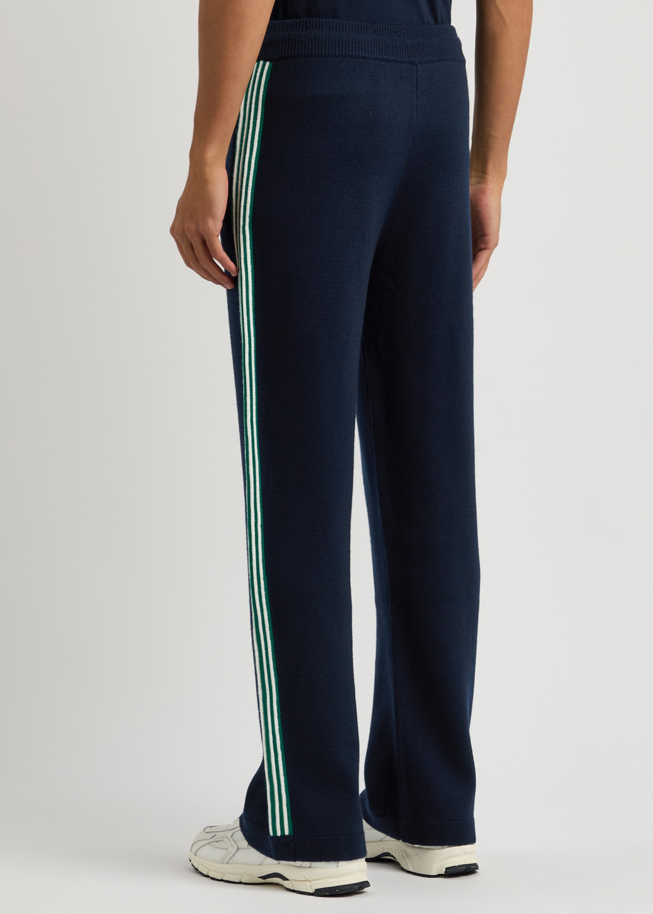 Casablanca Tennis Logo-embroidered Wool Track Pants - 3