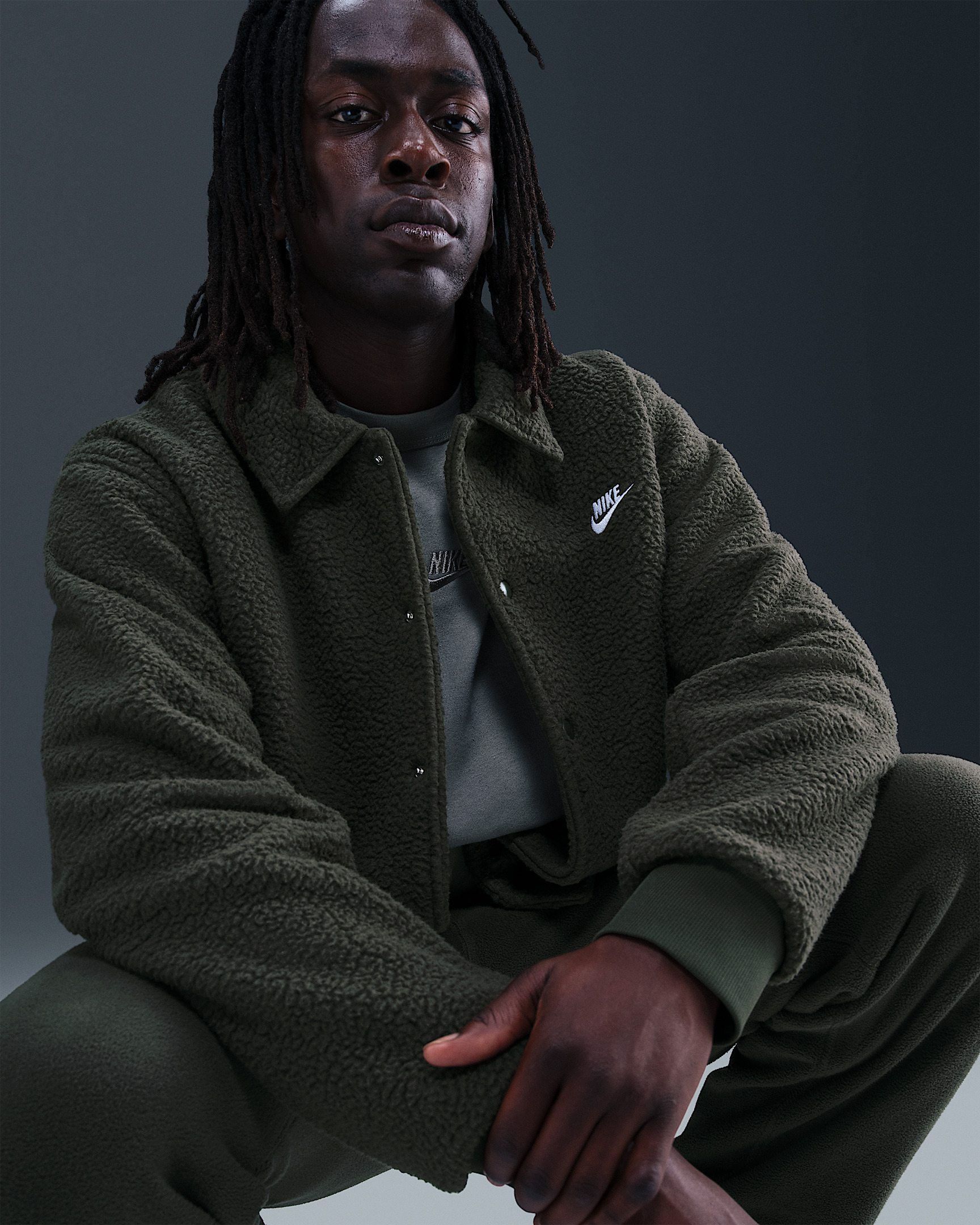 Nike Sportswear Club Men's High-Pile Fleece Coaches Jacket - 3