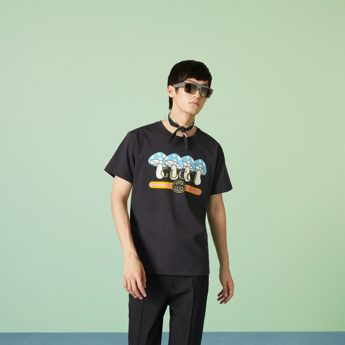Cotton jersey T-shirt with print - 5