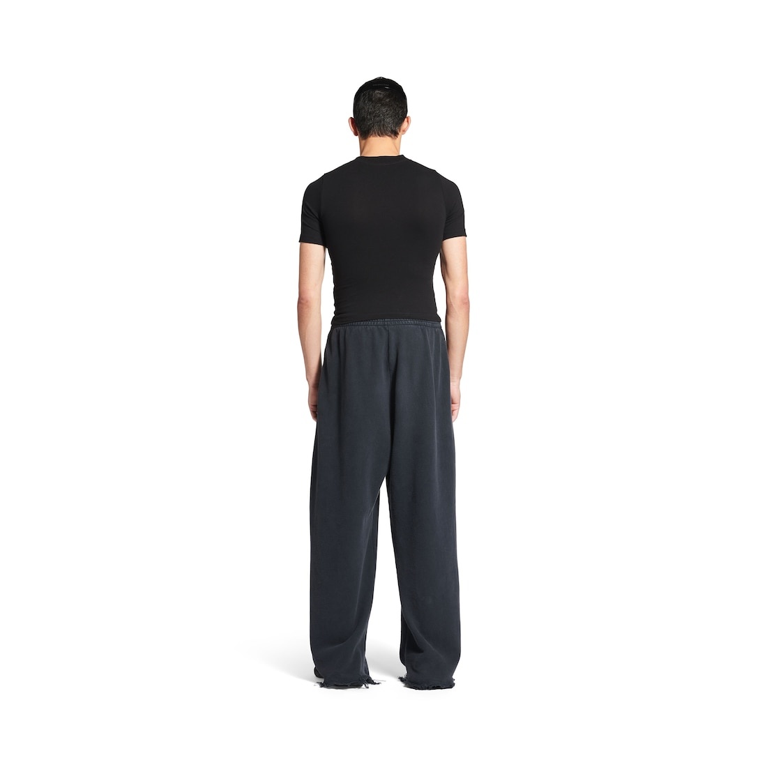 Balenciaga Nail Polish Cropped Sweatpants in Faded Black - 7