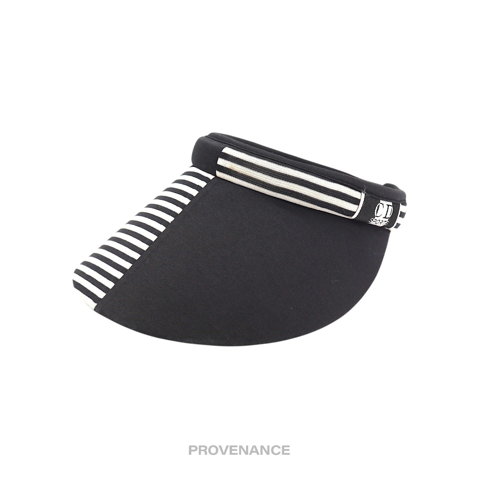 Christian Dior CD Sports Logo Visor - Striped Black White - 4