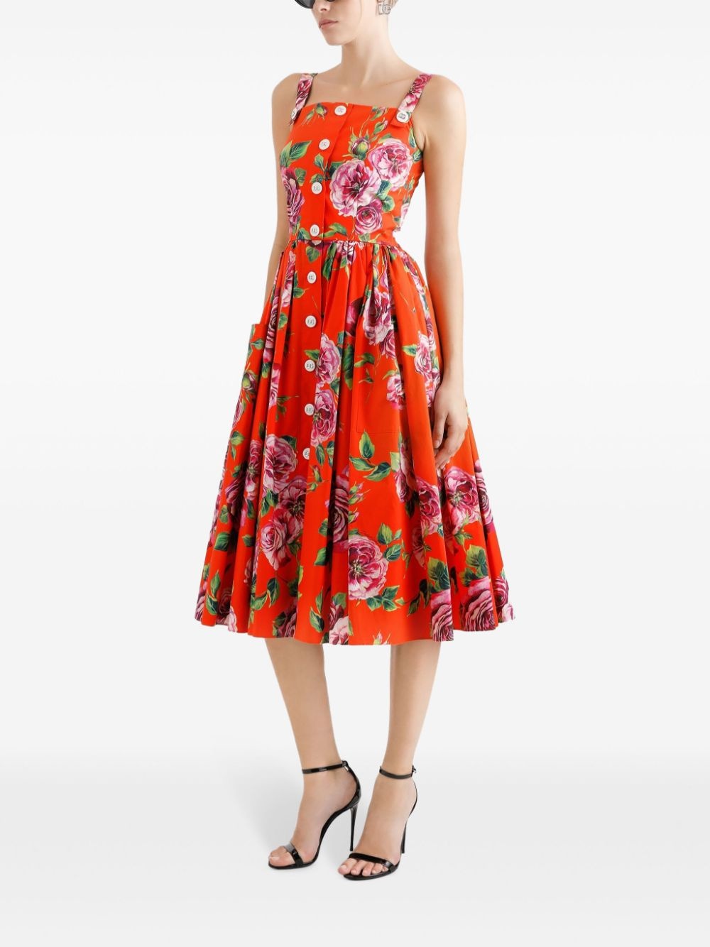 floral-print midi dress - 2