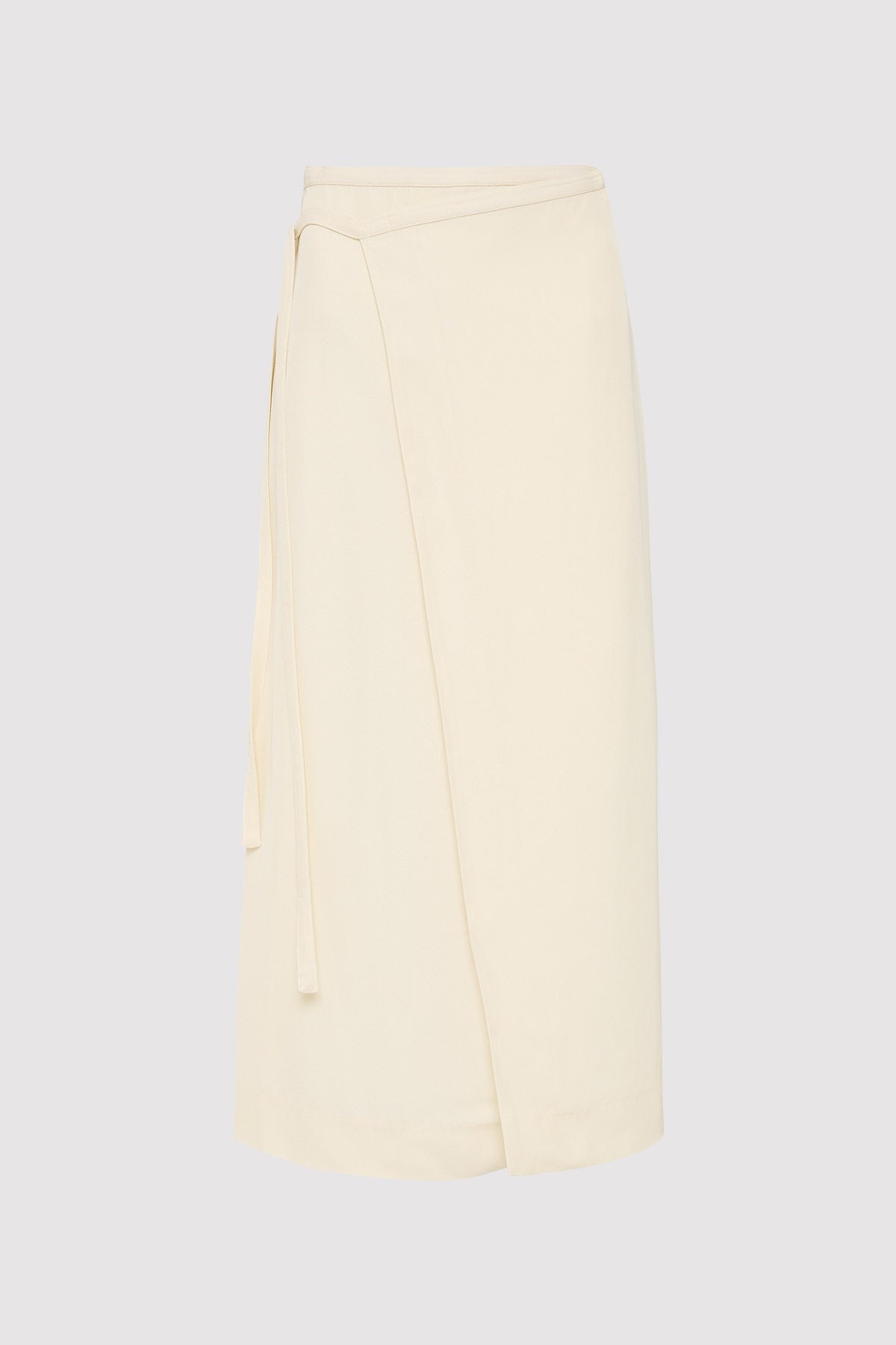Midi Wrap Skirt - Cool White - 6