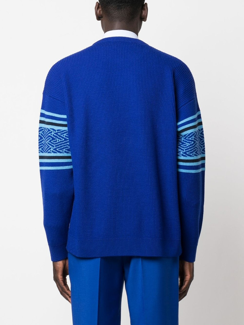 Medusa striped jacquard jumper 4