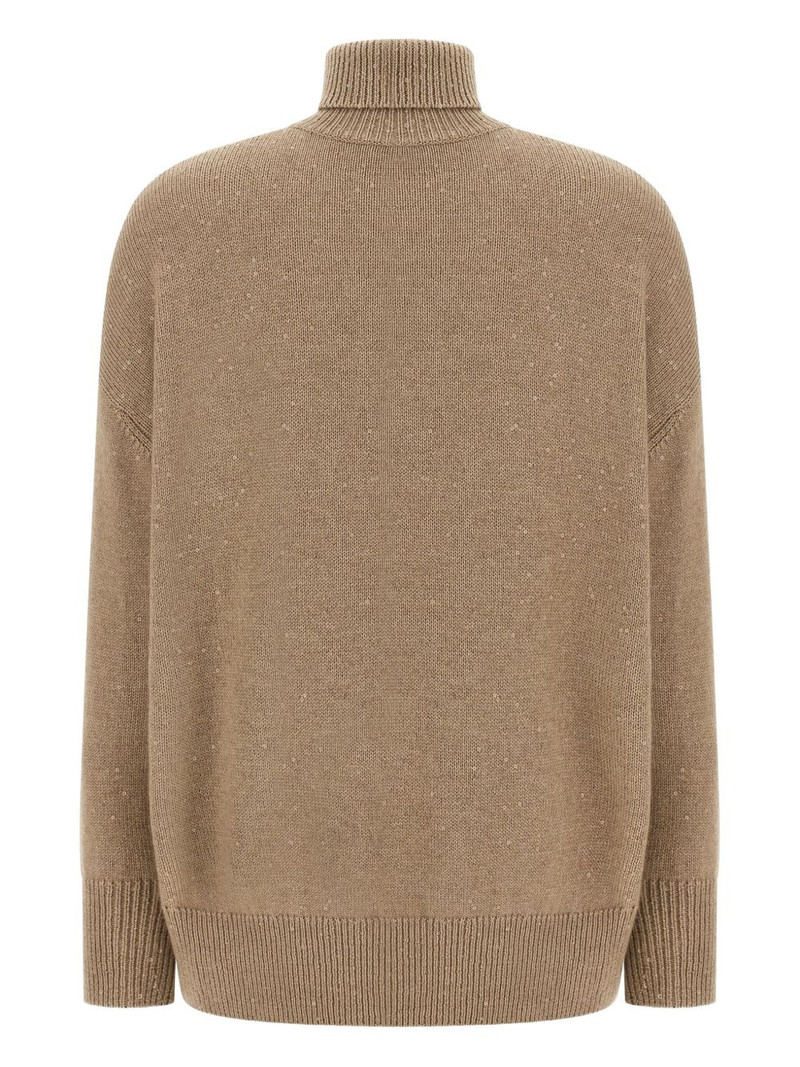 Brunello Cucinelli sequin-applique high-neck sweater outlook