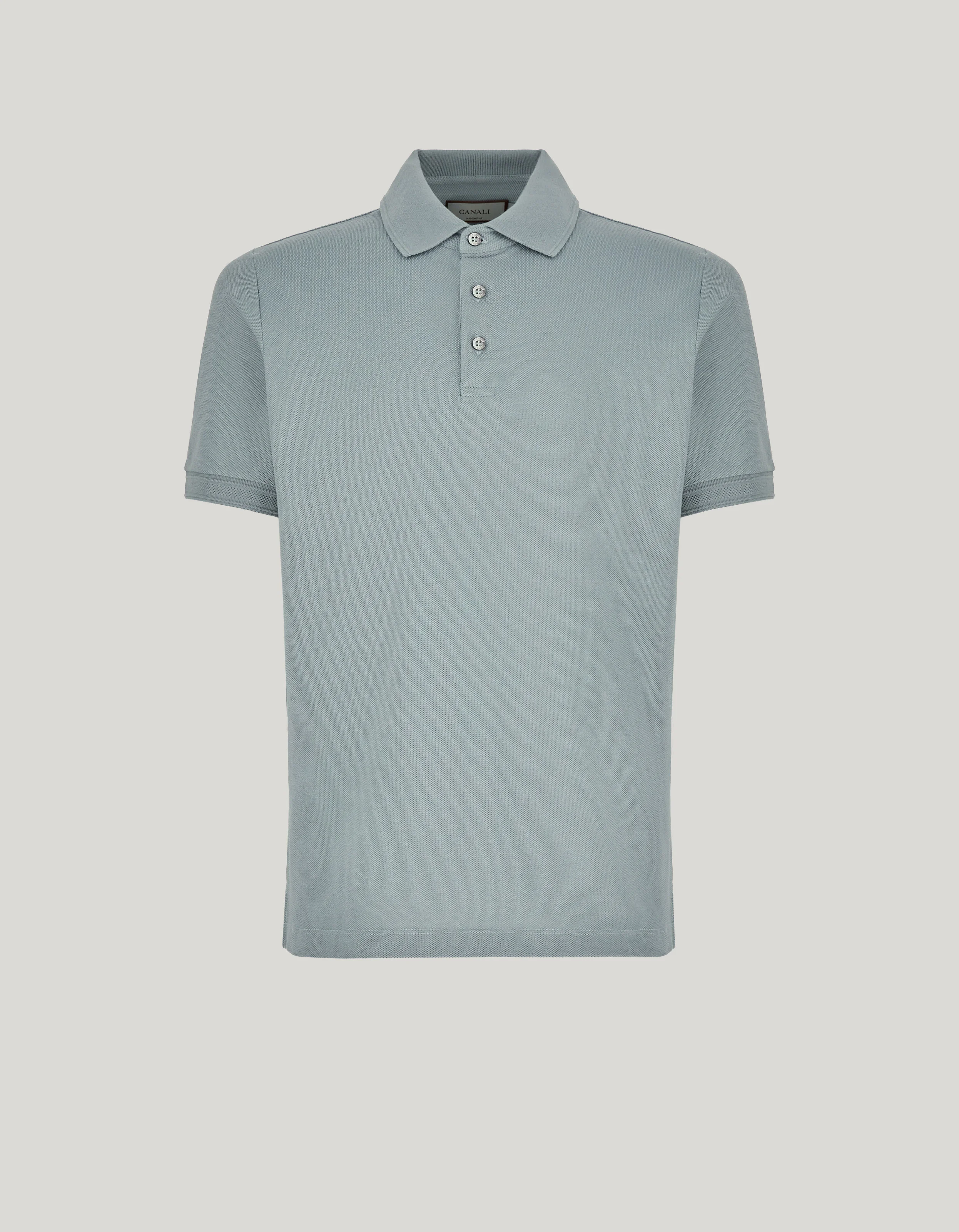 GREEN POLO SHIRT IN SOFT COTTON PIQUÉ - 1