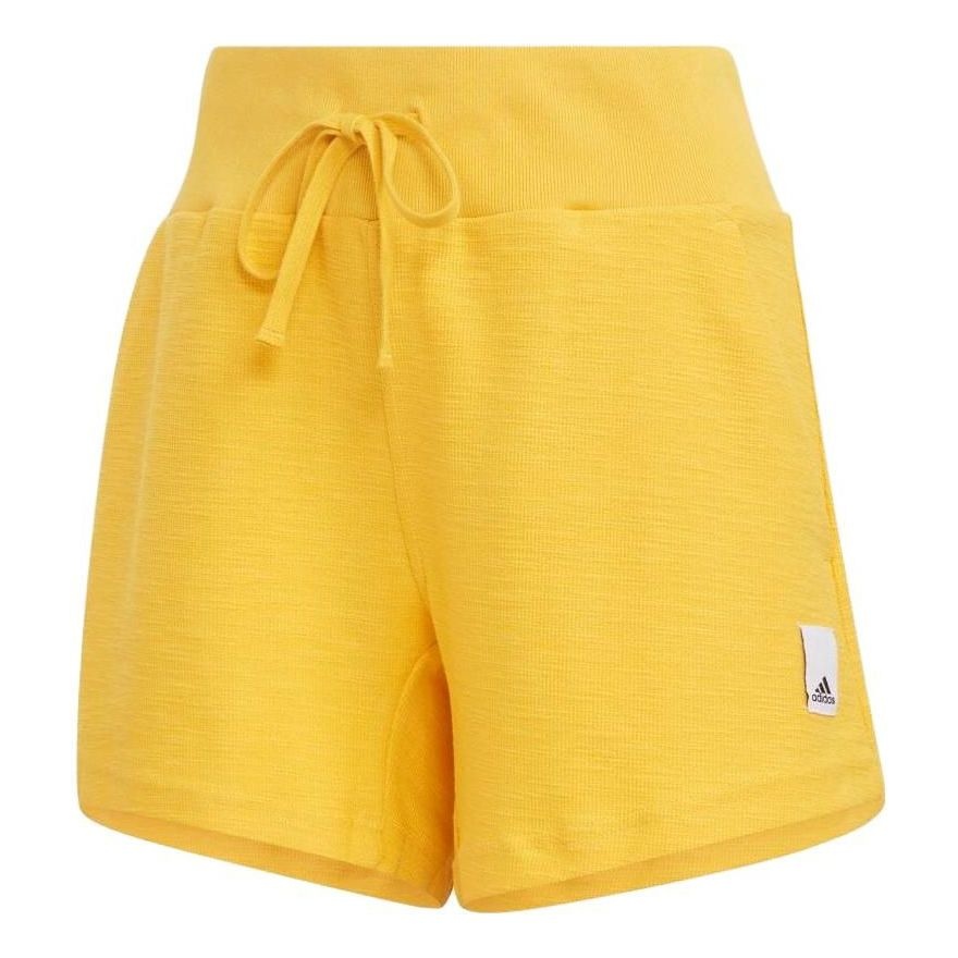 (WMNS) adidas Lounge Terry Loop Shorts 'Gold' HZ1603 - 1