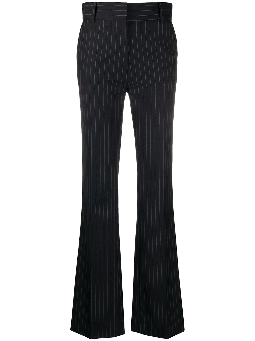 pinstriped bootcut trousers - 1