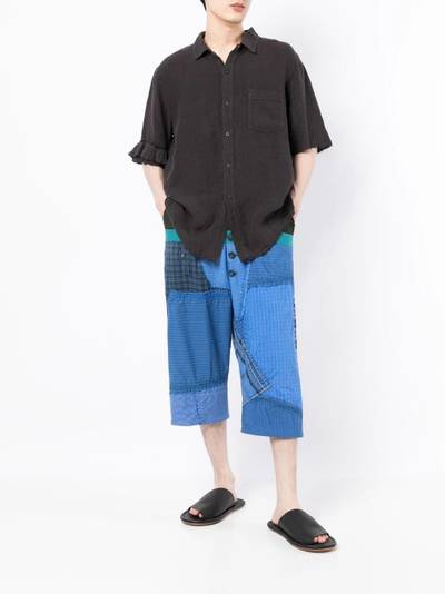 By Walid patchwork slip-on Bermuda shorts outlook