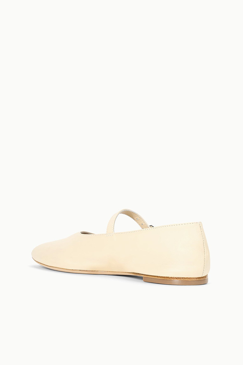 STAUD ALBA MARY JANE BALLET FLAT CREAM 3