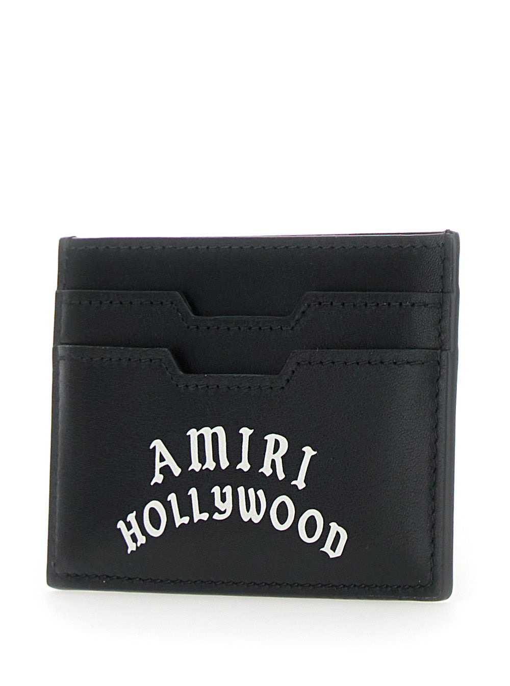 Amiri Men Black Card Holder With Logo Lettering On The Front And Embossed Logo On The Rear In Leathe - 2