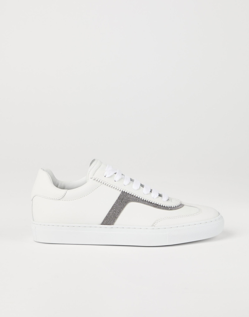 Calfskin sneakers with precious detail 5