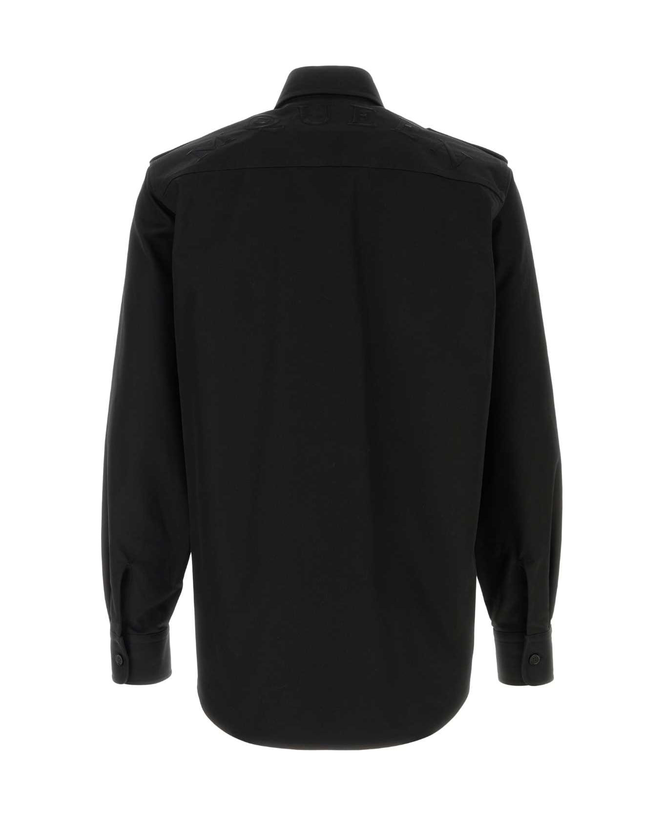 Black Cotton Shirt - 2