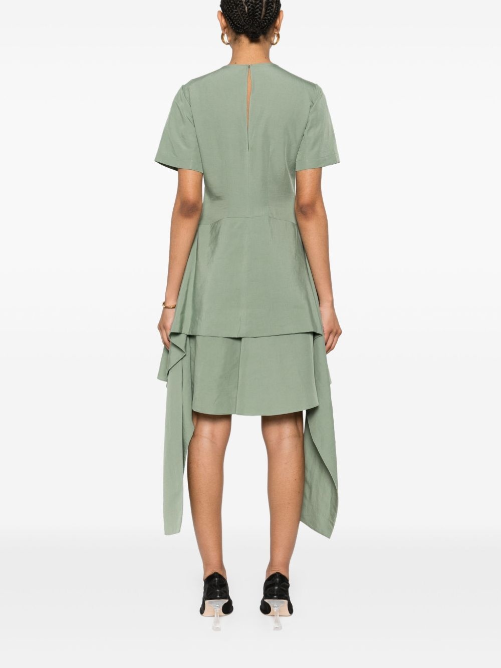 logo-plaque mini dress - 4
