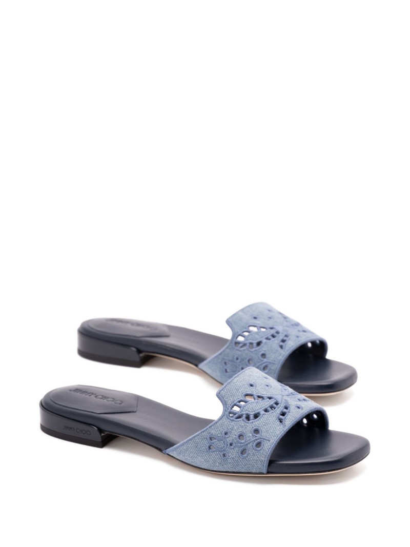 JIMMY CHOO Ariane cut-out flat sandals outlook