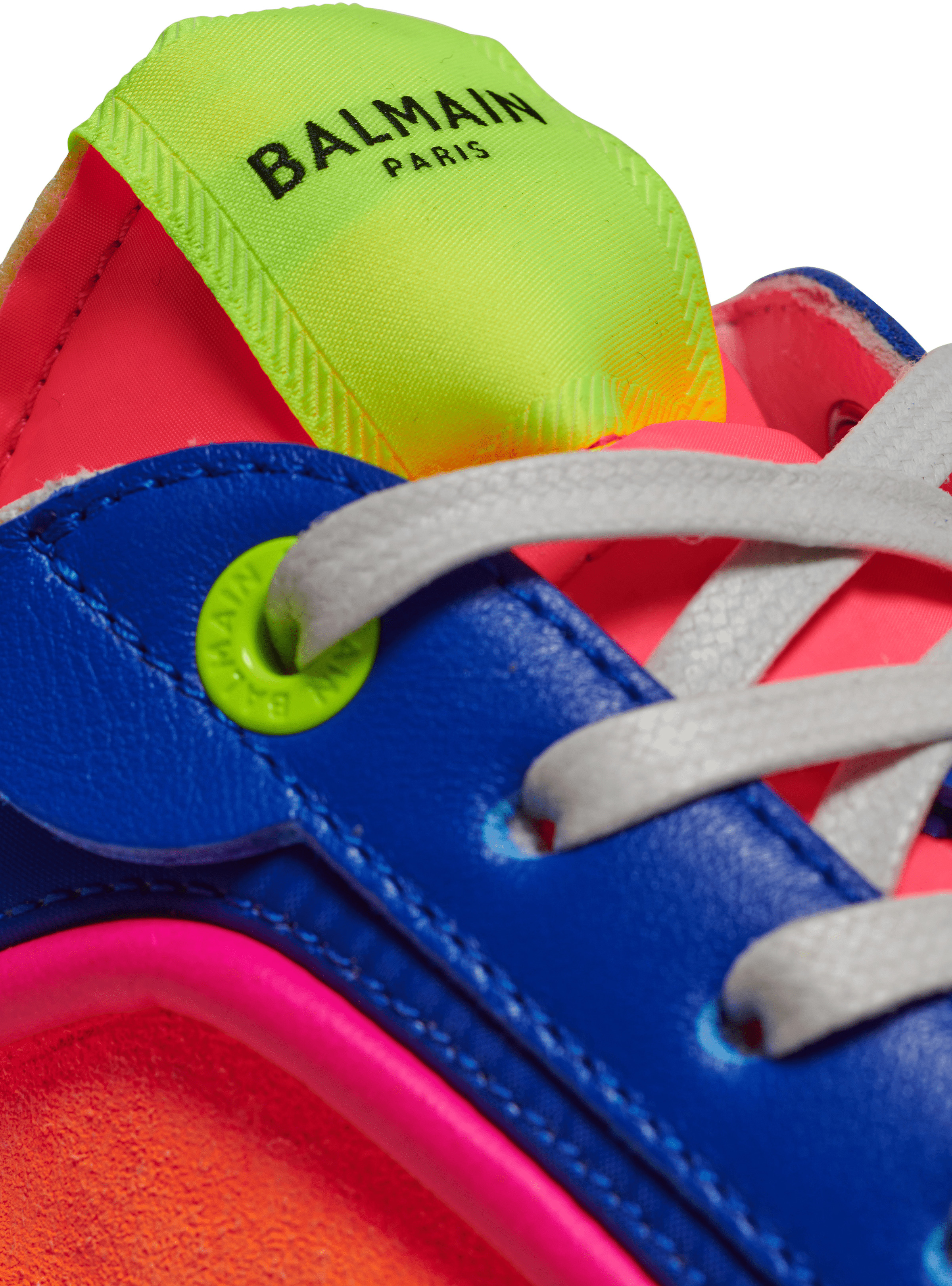 Multicolor suede, nylon and mesh Racer low-top sneakers - 7