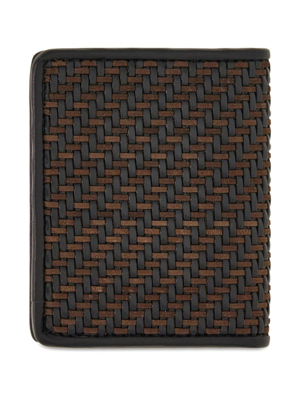 woven leather cardholder - 2