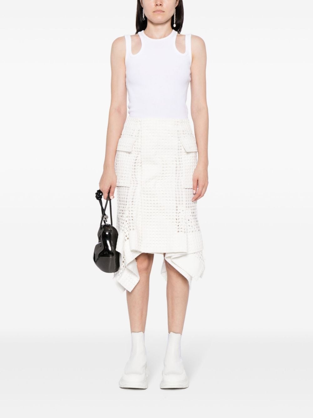 handkerchief cotton midi skirt - 2