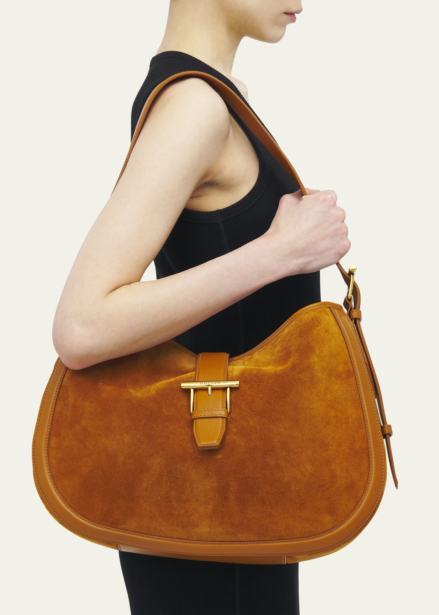 T-Bar Suede Shoulder Bag - 2