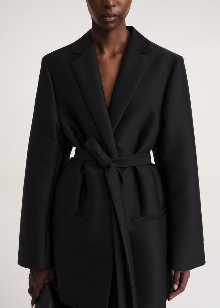Belted evening blazer black - 5