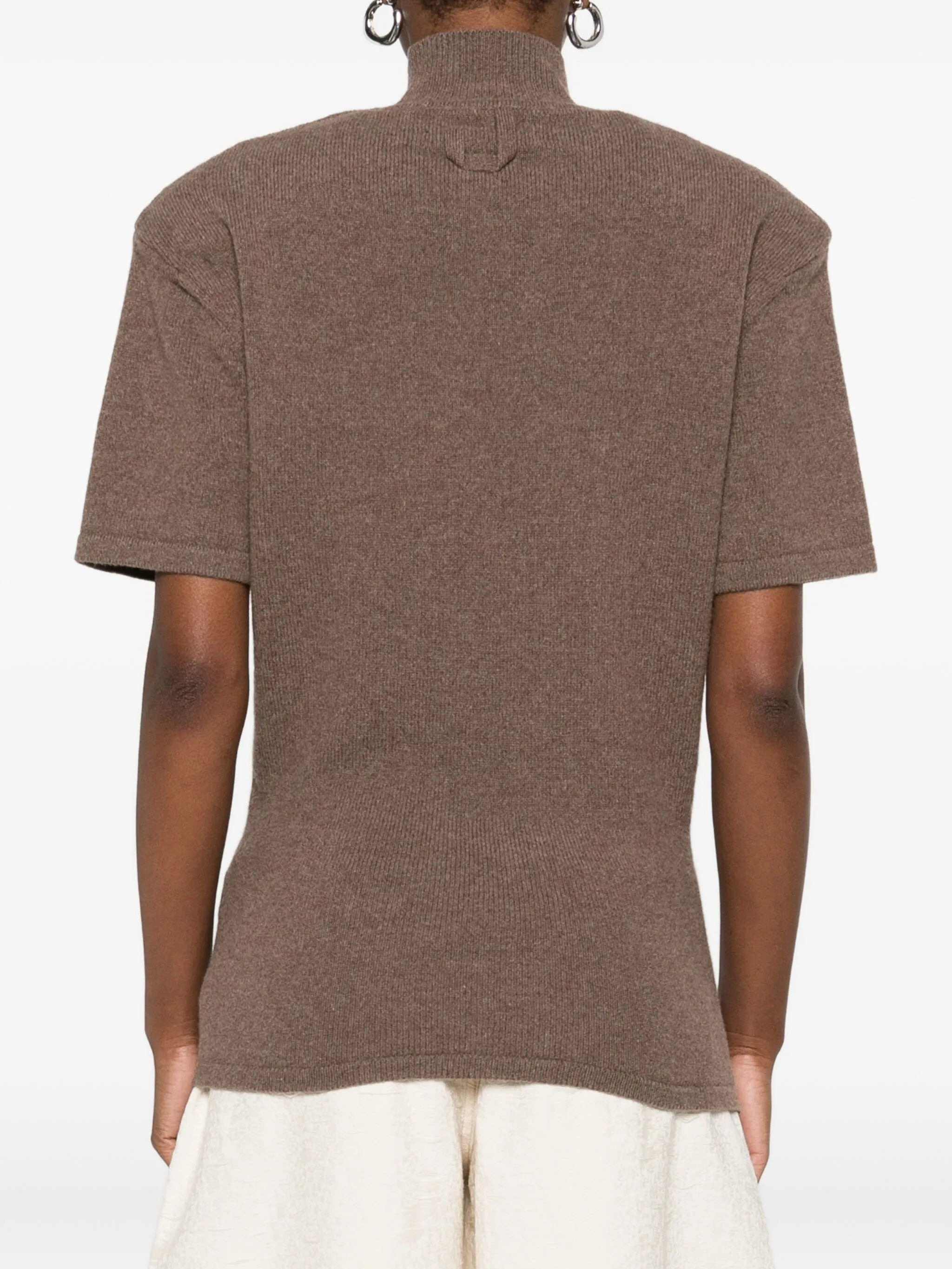 Jacquemus High-neck Short-sleeve Top - 4