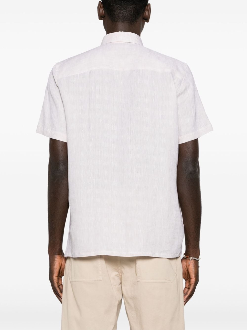 classic-collar linen shirt - 4