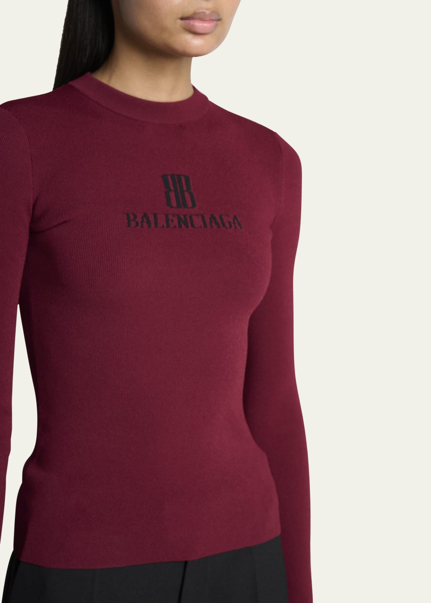 BB Logo Long-Sleeve Rib Sweater - 5