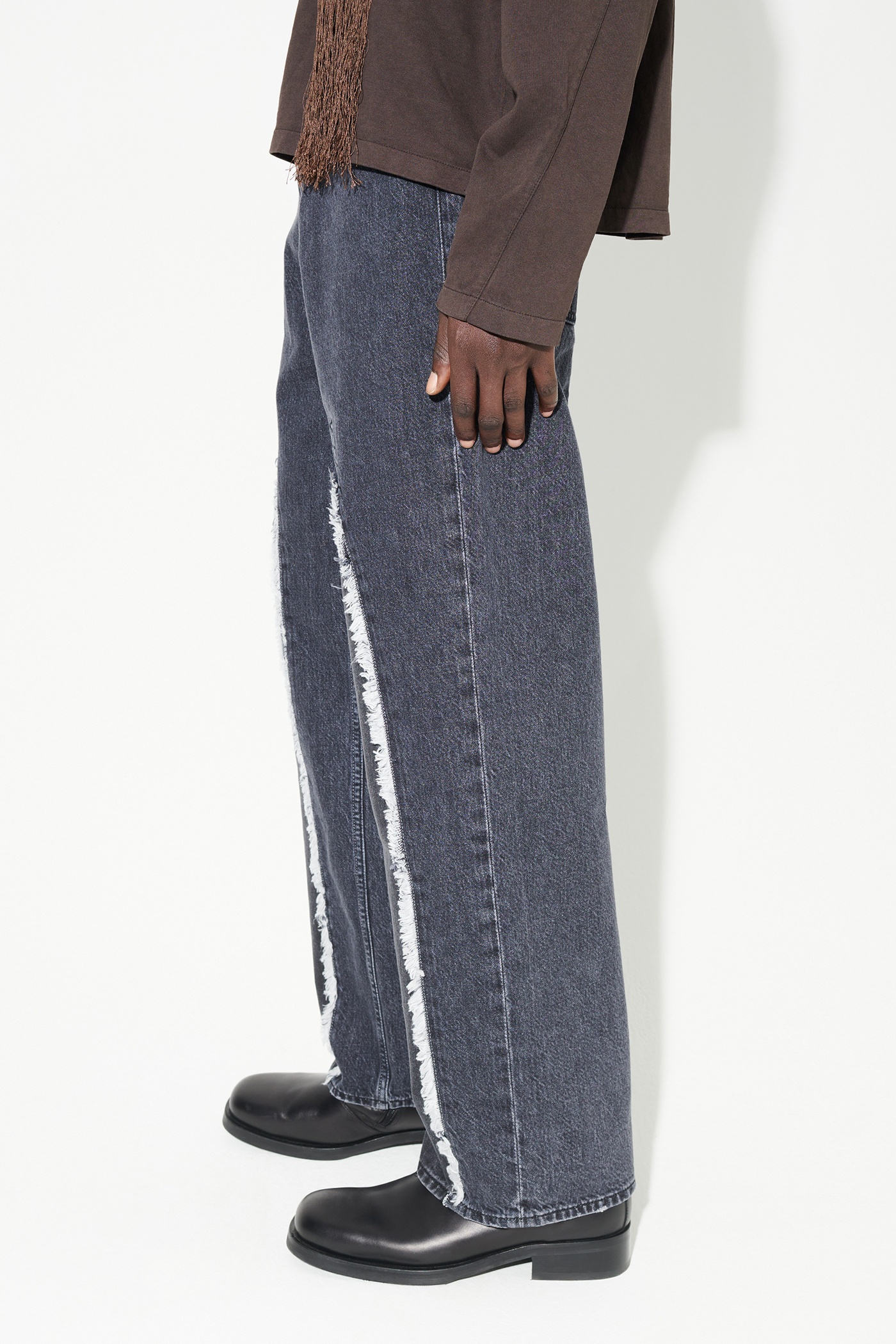 Third Cut Black Slash Denim - 5