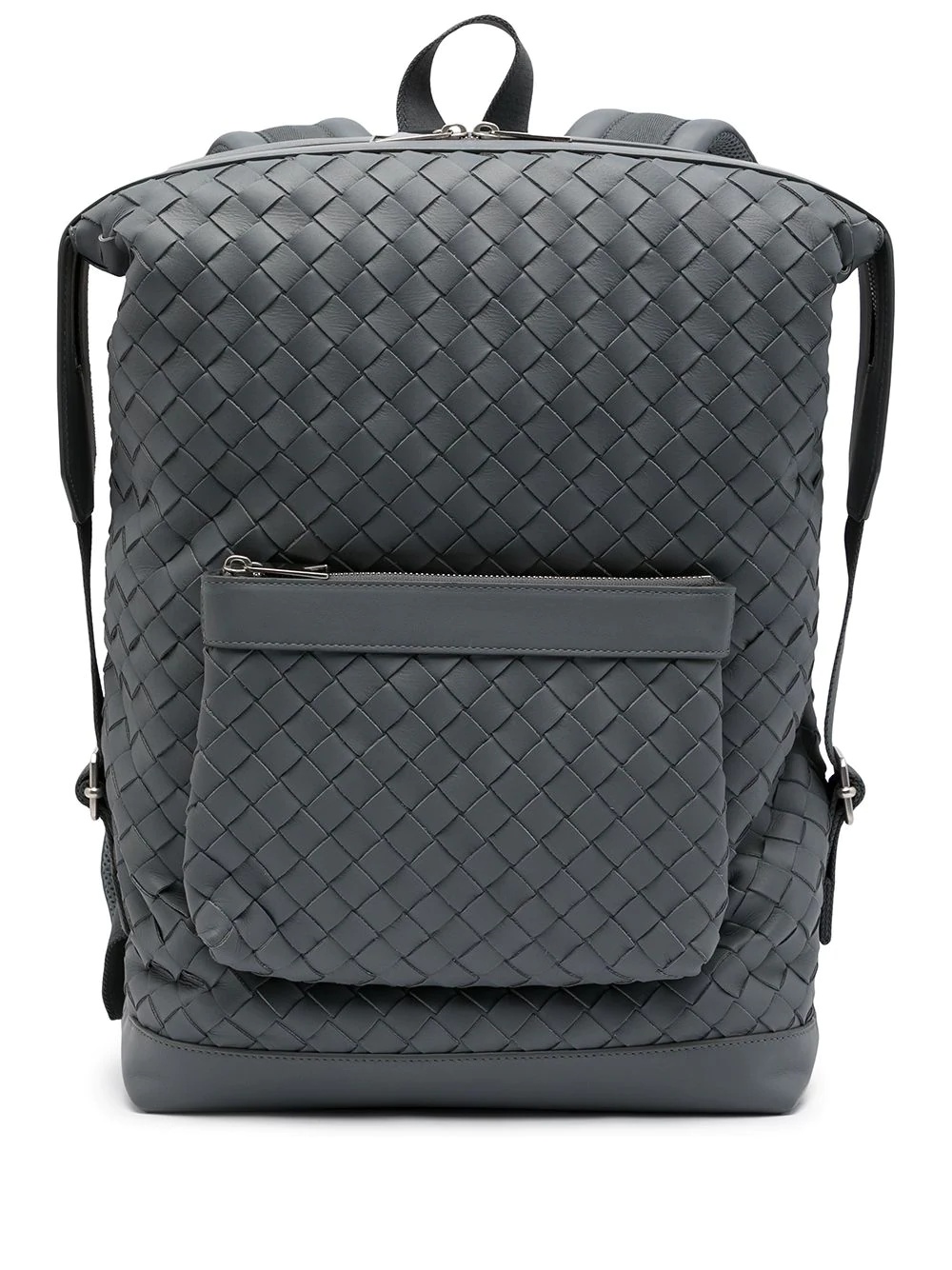 woven leather backpack - 1