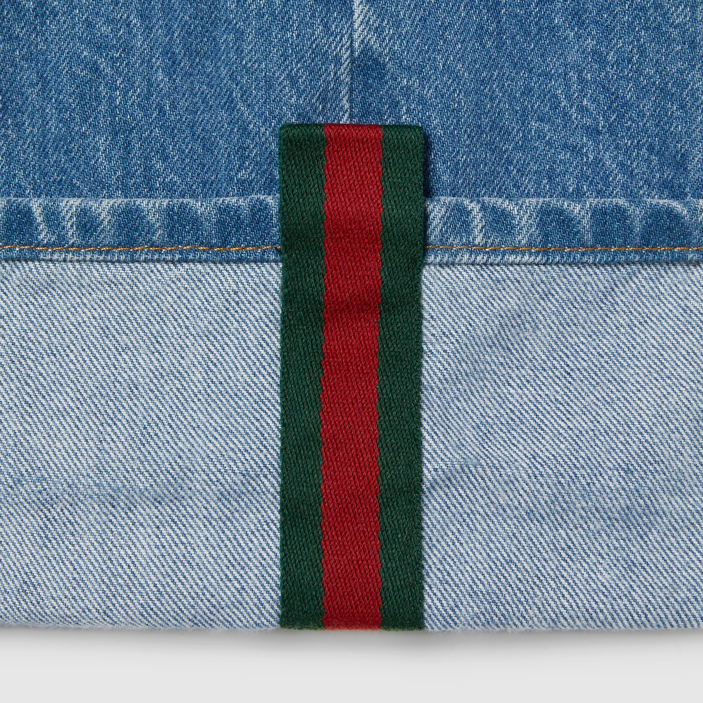 Tapered fit denim pants - 8