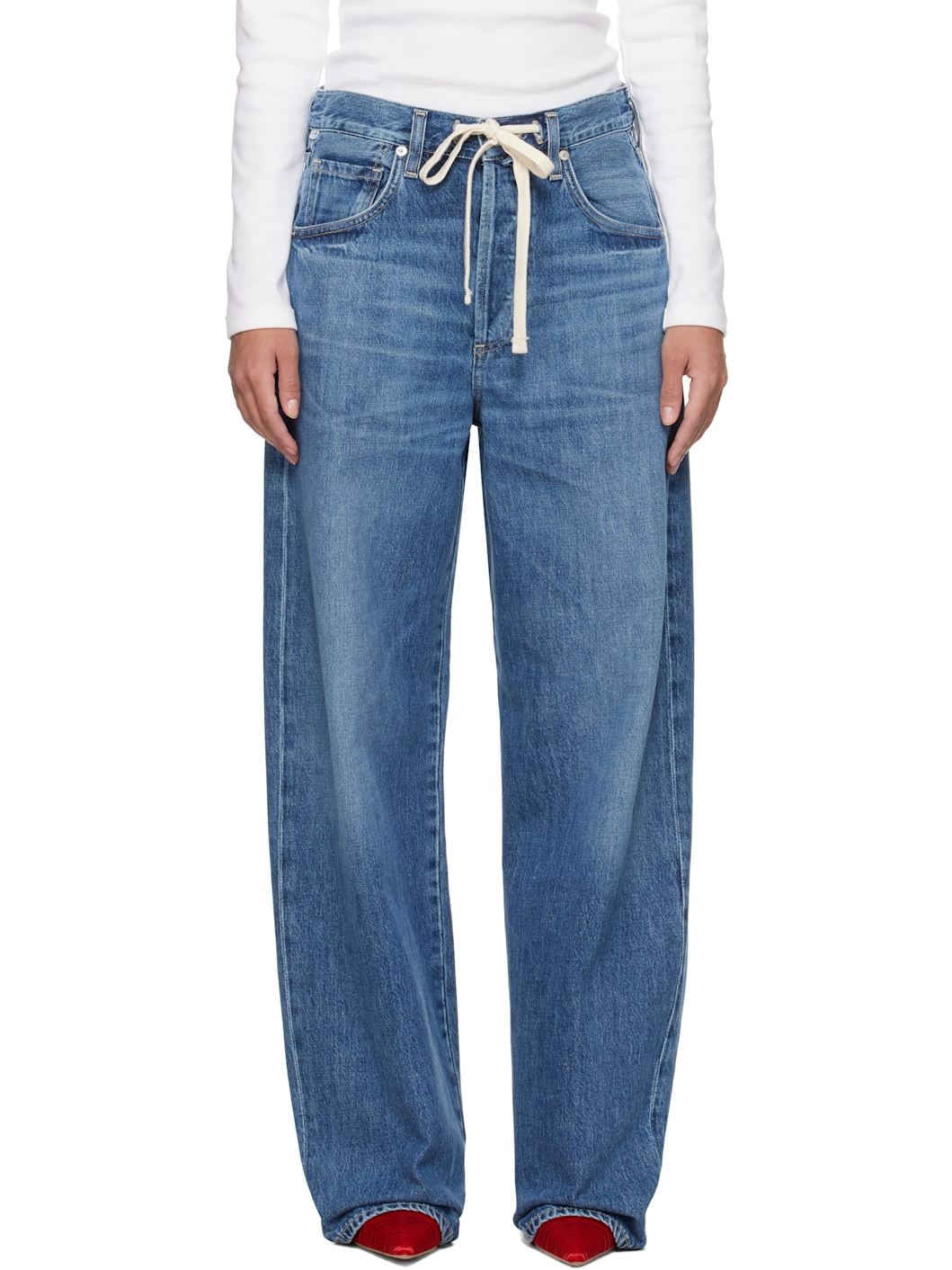 Blue Brynn Drawstring Jeans - 1
