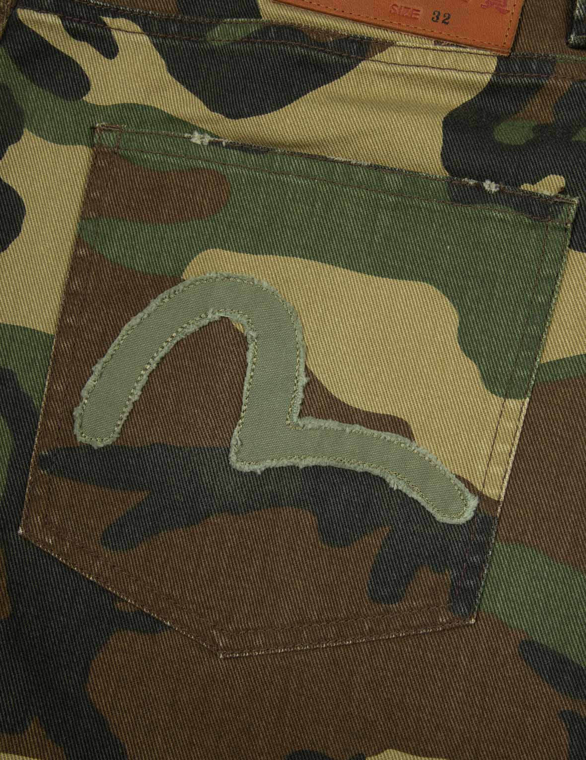 SEAGULL APPLIQUÉ EMBROIDERY BAGGY FIT CAMO PARACHUTE PANTS - 12