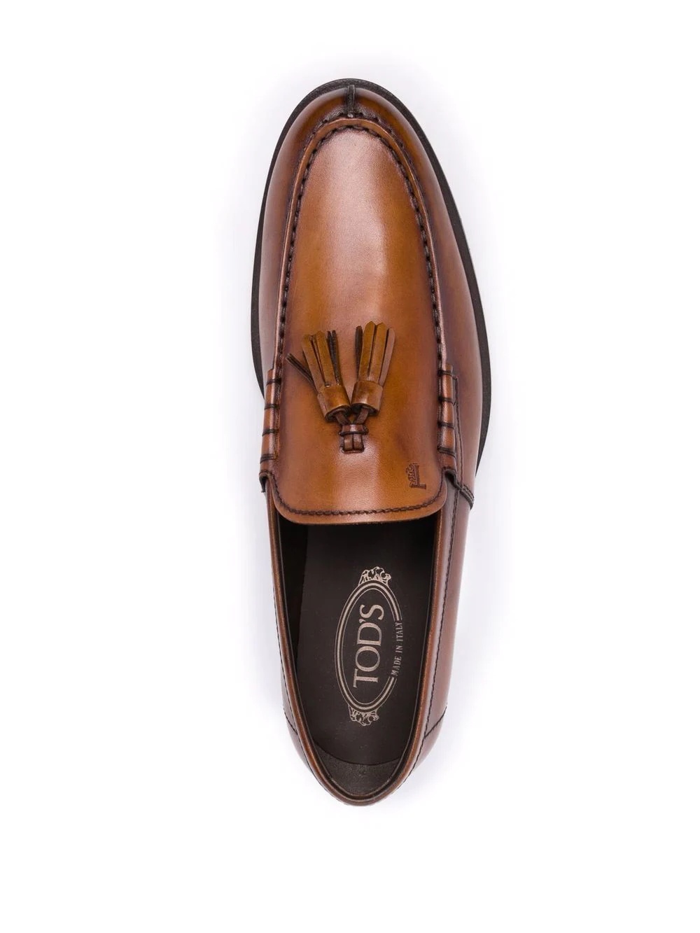 tassel-detail leather loafers - 4