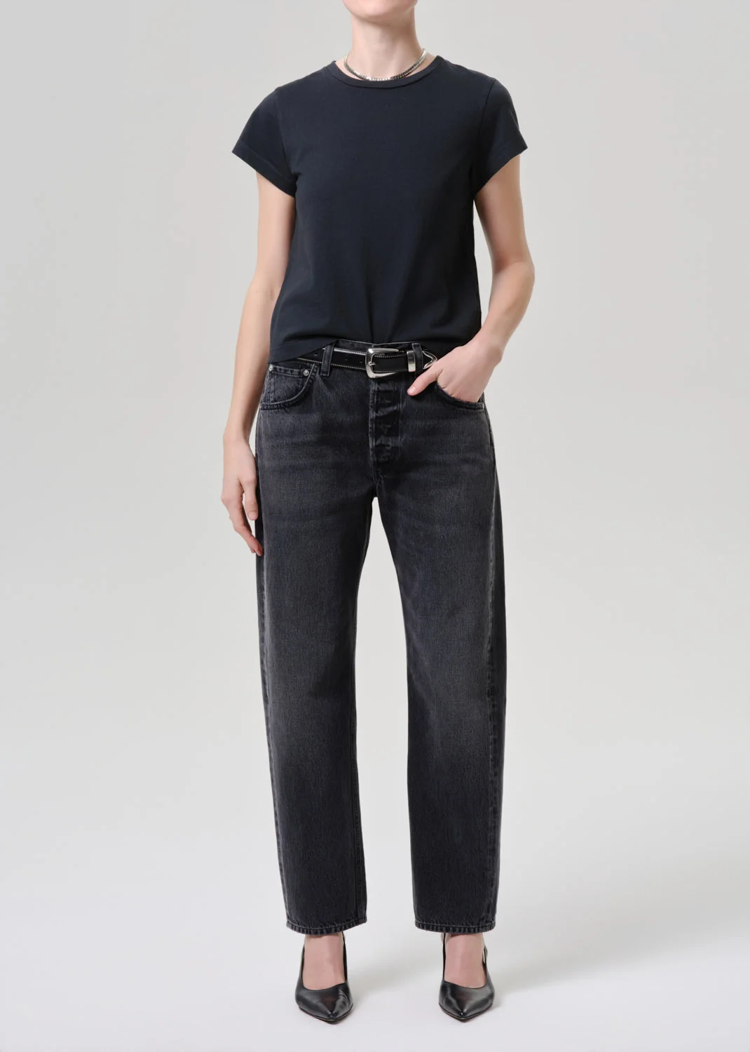 Kai Baby Tee
In Washed Black - 1