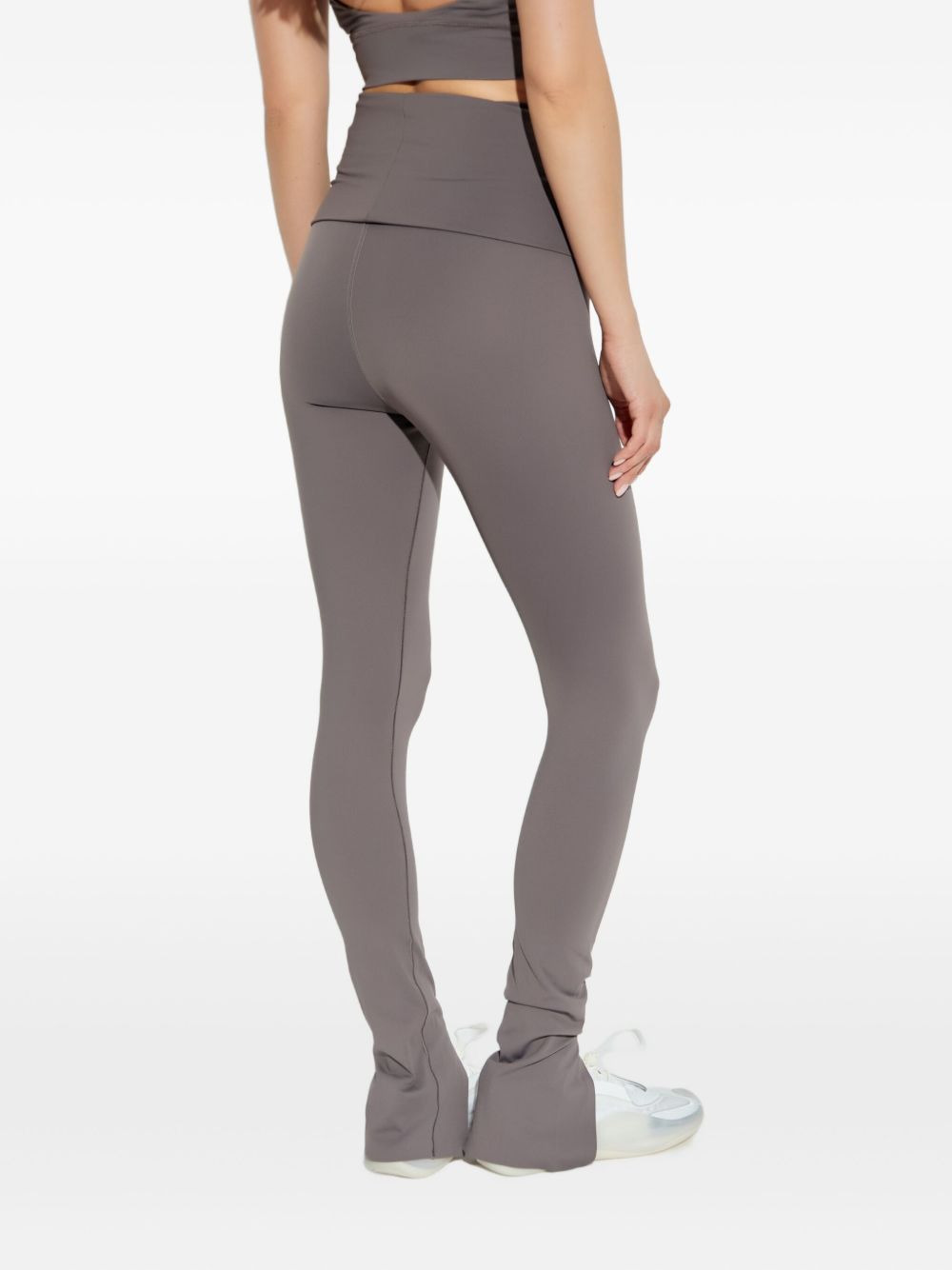 logo-print split-hem leggings - 4