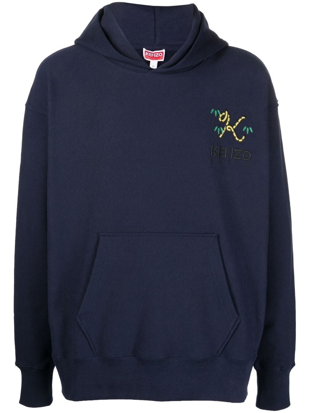 logo embroidered hoodie - 1