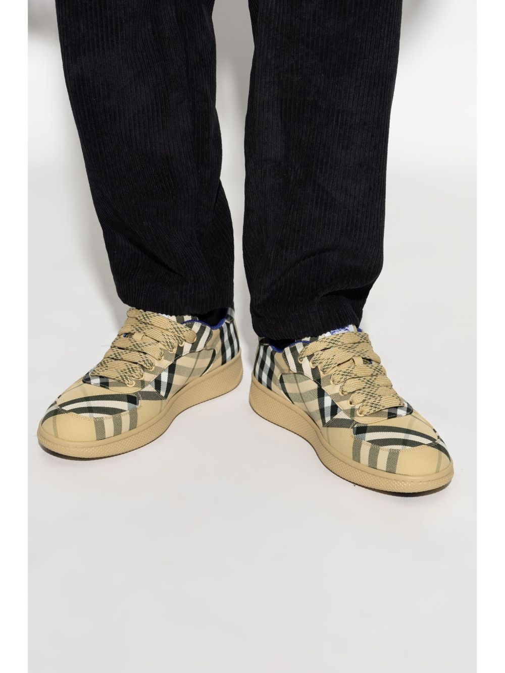 tartan pattern trainers - 2
