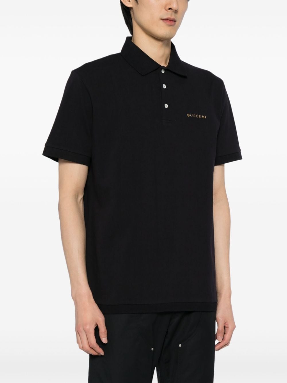 logo-plaque cotton polo shirt - 3