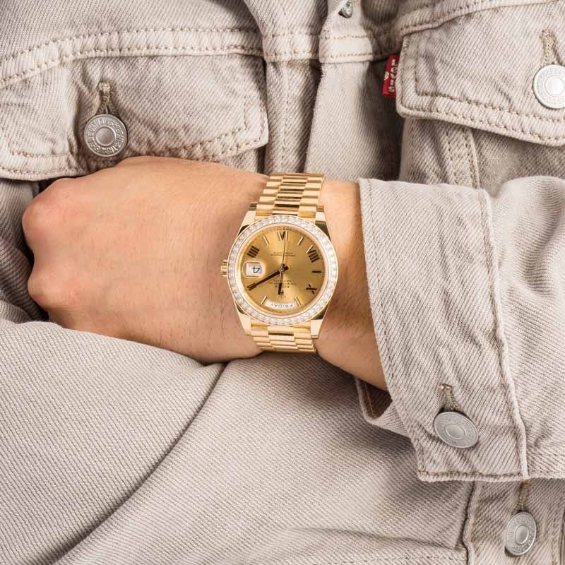 Rolex Day-Date 40 Ref 228348 Diamond Bezel - 5
