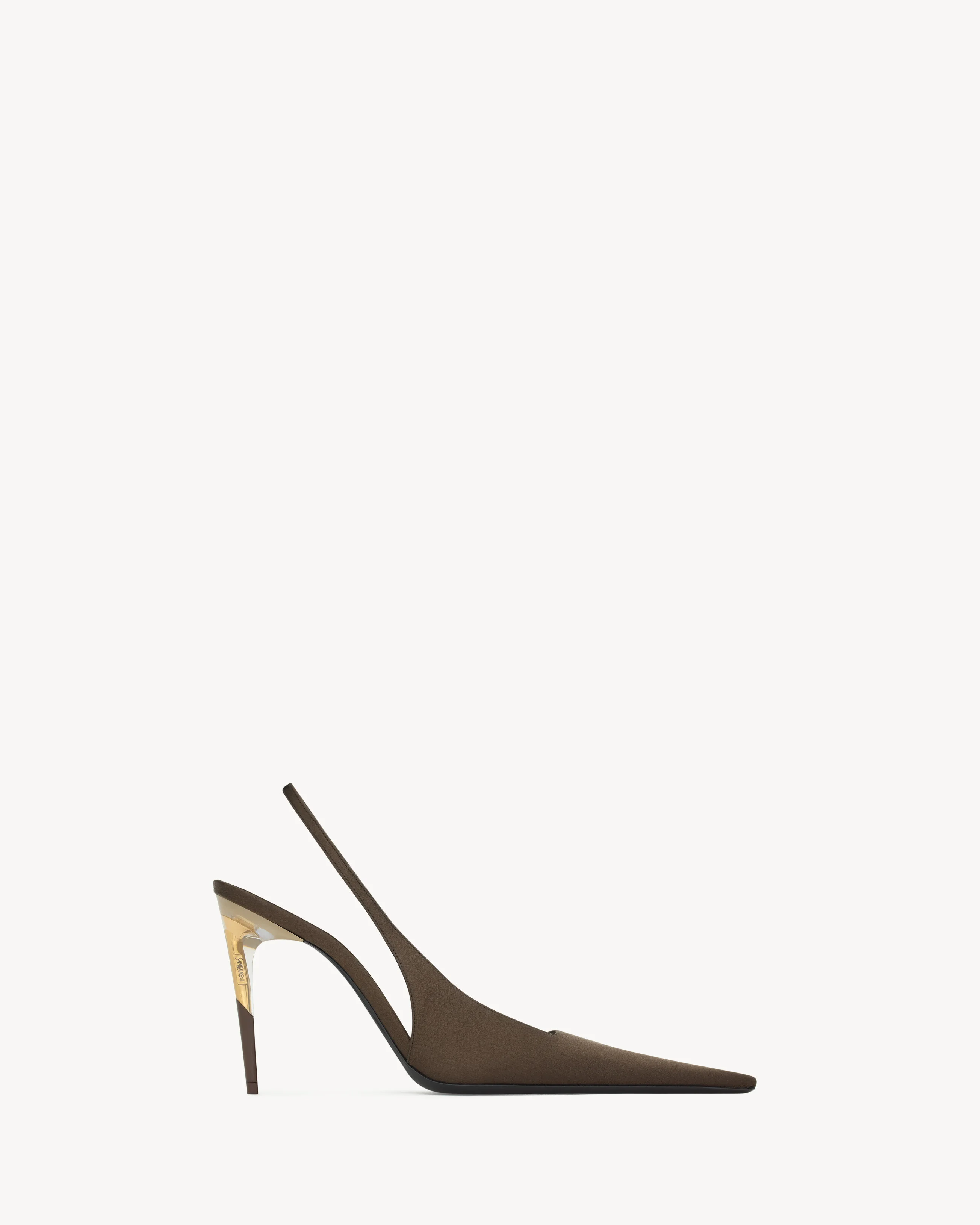 GOYA SLINGBACK PUMPS IN SATIN CREPE - 1