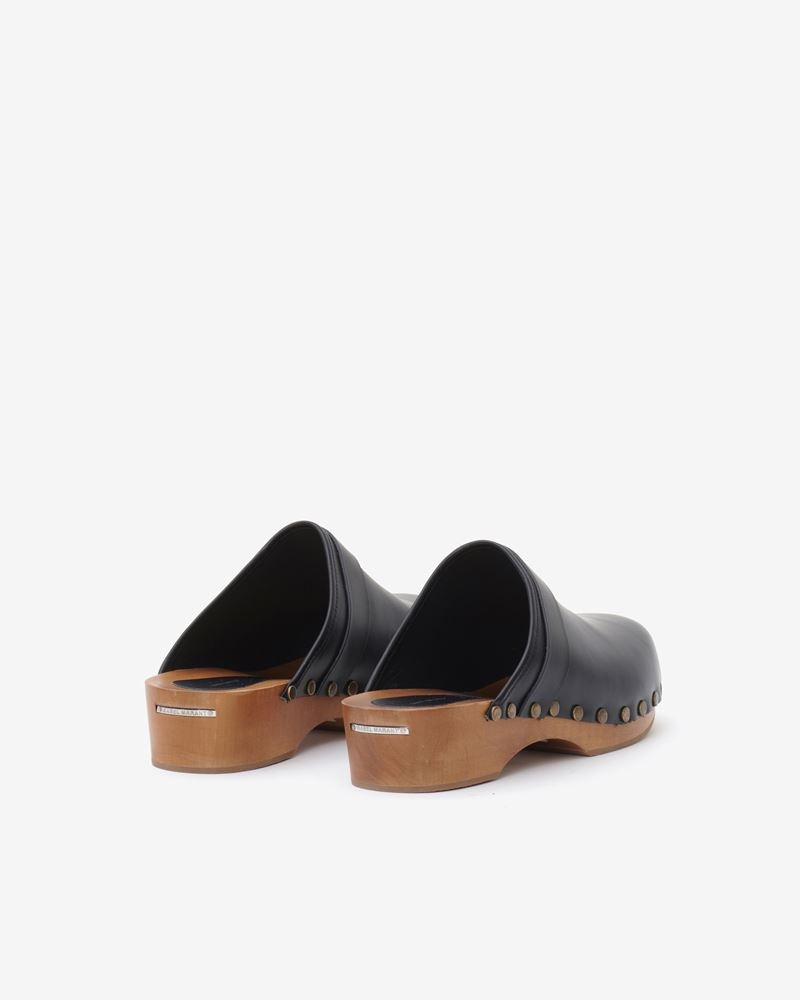 THALIE LEATHER CLOGS 2