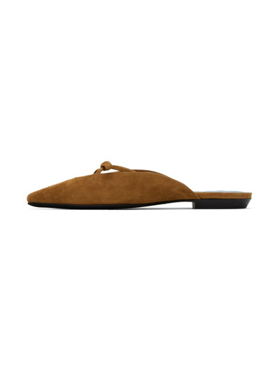 BY FAR Tan Finn Suede Leather Mules outlook