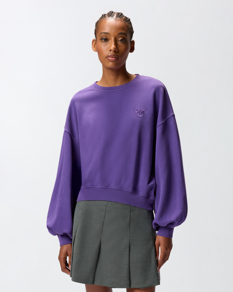 PINKO SWEATSHIRT WITH LOVE BIRDS EMBROIDERY outlook