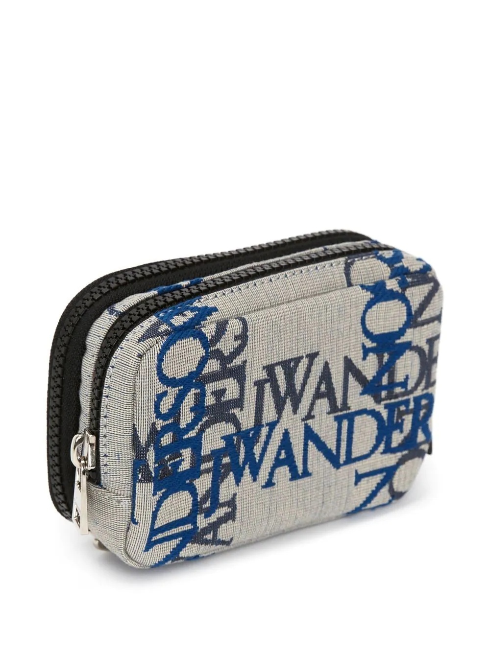 logo jacquard zip pouch - 3