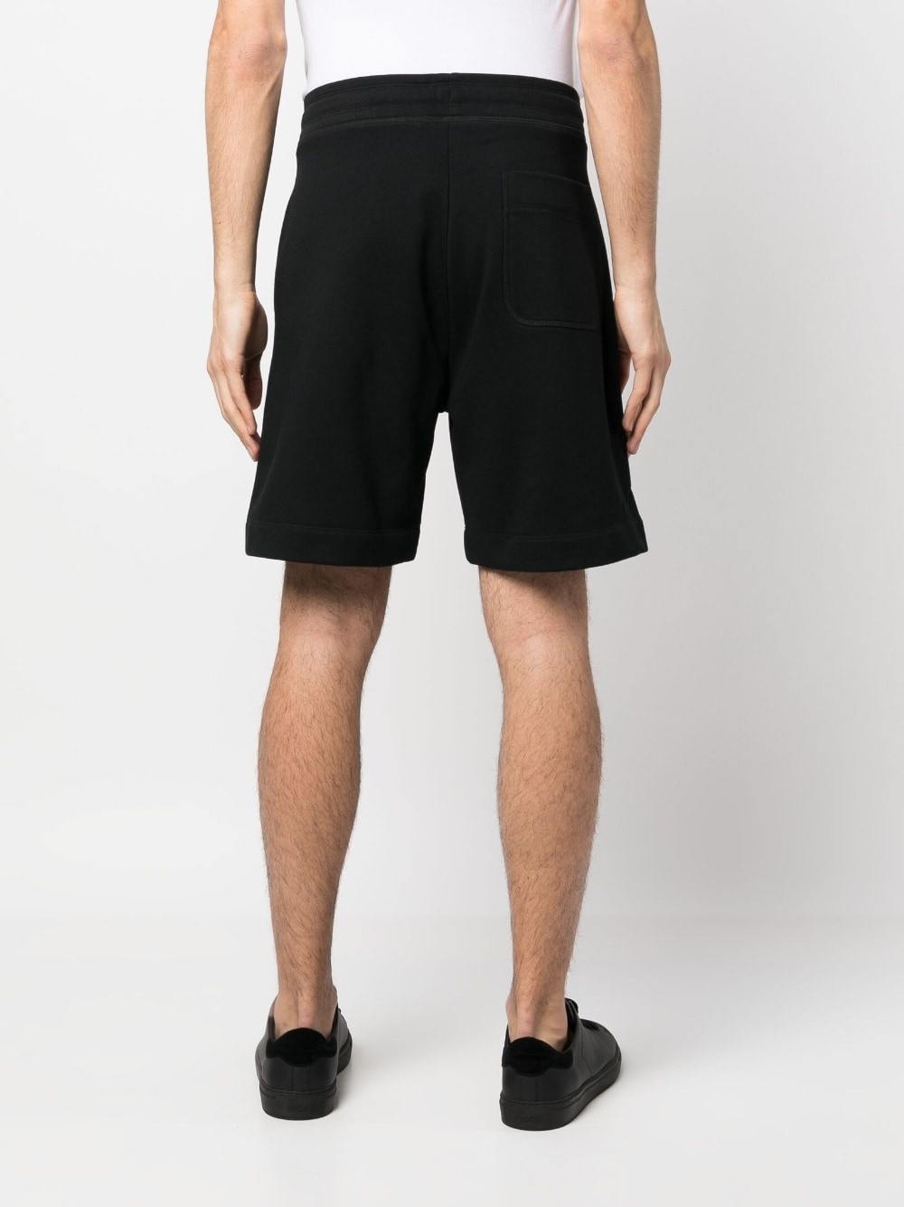 logo-print cotton track shorts - 4