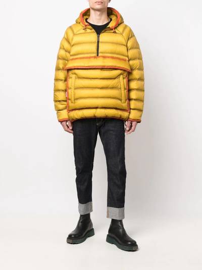DSQUARED2 contrasting-trim padded coat outlook